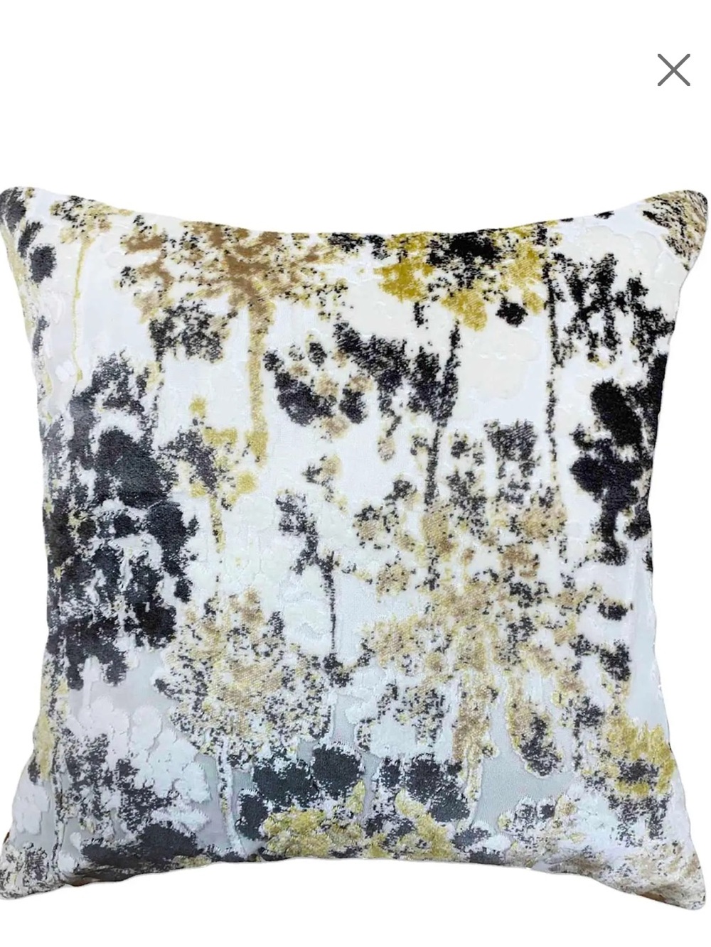 Decorative Velvet Forest-Print Throw Pillow (4 for $70)